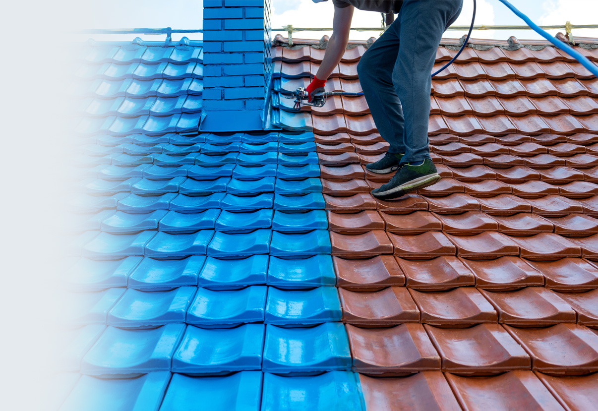 Malowanie dachówki ceramicznej, betonowej